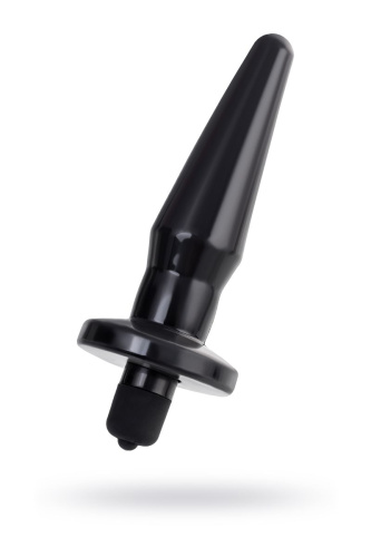 Черная анальная втулка Lacerta с вибрацией - 12,1 см. фото 2