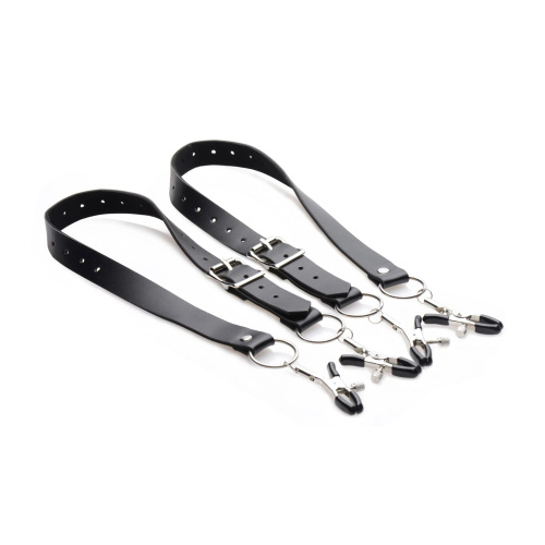 Ремни с зажимами для половых губ Spread Labia Spreader Straps with Clamps фото 2