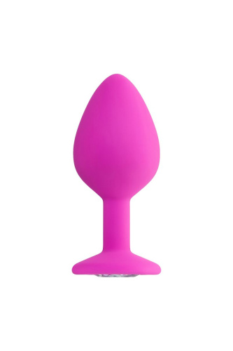 Розовая анальная втулка Brilliant с прозрачным кристаллом - 8 см. фото 4 Розовая анальная втулка Brilliant с прозрачным кристаллом - 8 см. фото 4