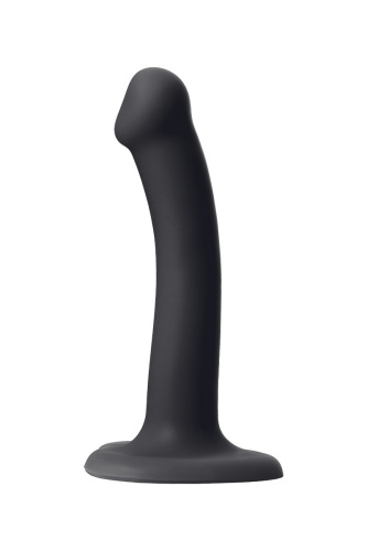 Черный фаллос на присоске Silicone Bendable Dildo S - 17 см. фото 4