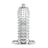 Прозрачная насадка на фаллос с закрытой головкой Penis Sleeve - 13,5 см.
