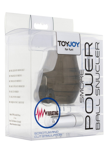 Дымчатое вольцо на пенис с вибрацией POWER BALL SNUCLER фото 2