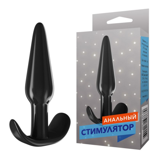 Черная анальная пробка для ношения - 11,5 см. фото 2