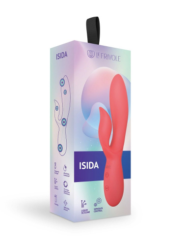 Коралловый вибратор-кролик из силикона Isida - 21 см. фото 2