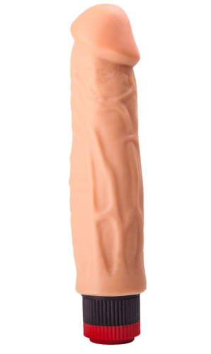 Гелевый вибратор с чётко прорисованной головкой - 22 см. Гелевый вибратор с чётко прорисованной головкой - 22 см.