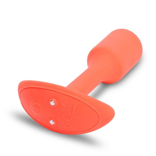 Оранжевая вибропробка для ношения B-vibe Snug Plug 1 - 10 см. фото 3