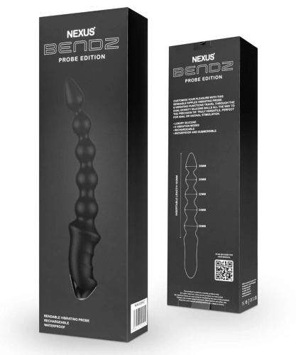 Черный гибкий вибростимулятор Nexus Bendz - 29,2 см. фото 3