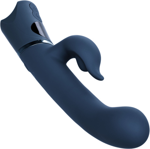 Синий вибратор-кролик Orgasmatron Digital G-Teaser - 22,2 см. фото 4