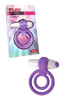 Сиреневое эрекционное виброкольцо из силикона