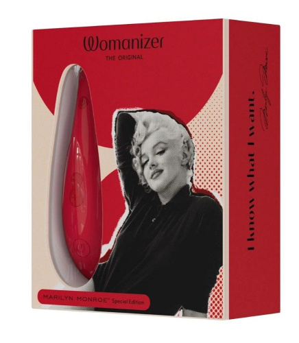 Красный бесконтактный клиторальный стимулятор Womanizer Marilyn Monroe Special Edition фото 3