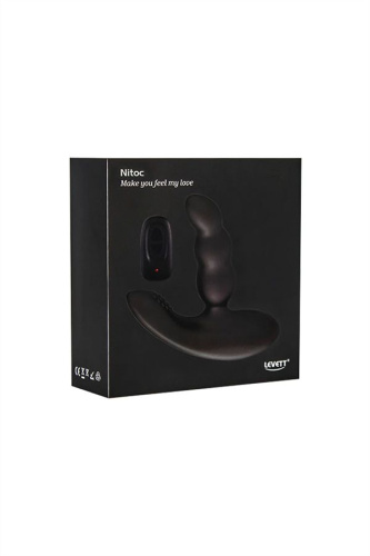 Черный силиконовый стимулятор простаты Levett Nitoc с пультом ДУ фото 3