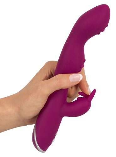 Фиолетовый вибратор A & G-Spot Rabbit Vibrator для стимуляции зон G и A - 23,6 см. фото 5