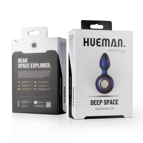 Фиолетовая анальная вибропробка Deep Space с кольцом-держателем - 12,7 см. фото 4