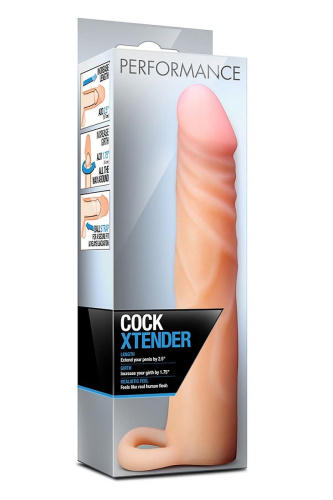 Телесная насадка на пенис Cock Xtender - 17,7 см. фото 2