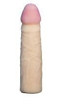 Телесная насадка харнесс из материала неоскин - 18 см.