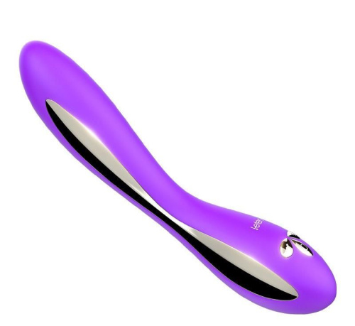 Фиолетовый вибромассажер Alisa с подогревом - 22 см. Фиолетовый вибромассажер Alisa с подогревом - 22 см.