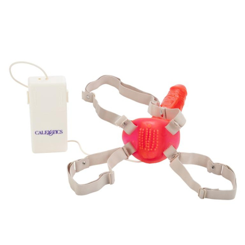 Розовый женский страпон Betty’s Jelly Bumble Bee - 21,5 см. фото 2