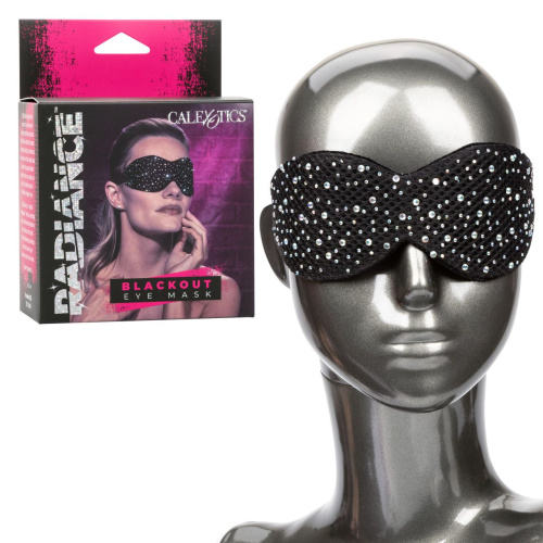 Черная маска на глаза Blackout Eye Mask со стразами фото 3