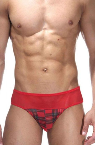 Мужские трусы-тонги с нижней частью в клетку Мужские трусы-тонги с нижней частью в клетку