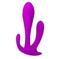 Лиловый силиконовый тройной стимулятор Edgar