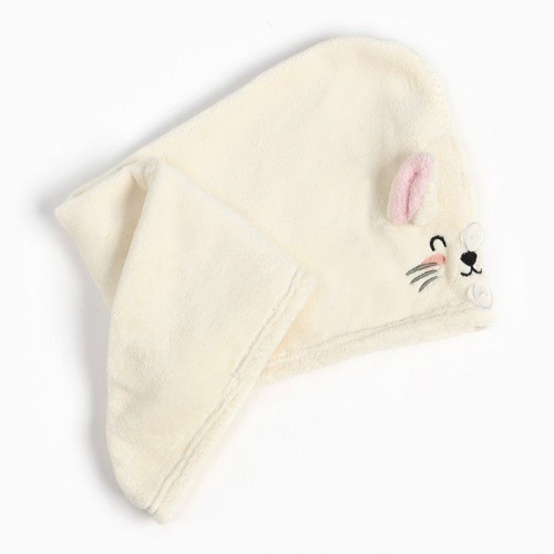 Молочное полотенце-чалма для сушки волос «Милашка» фото 3