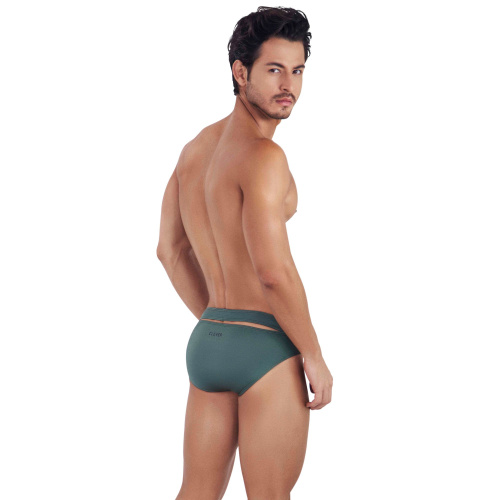 Зеленые мужские трусы-брифы с поясом Flashing Brief фото 3