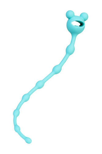 Мятная силиконовая анальная цепочка Froggy - 27,4 см. фото 2 Мятная силиконовая анальная цепочка Froggy - 27,4 см. фото 2