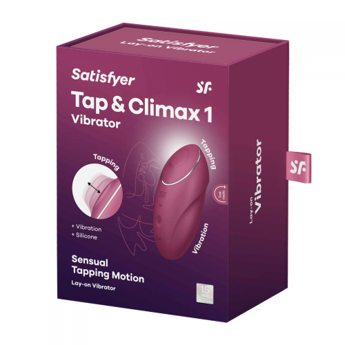 Малиновый вибростимулятор Tap & Climax 1 фото 3