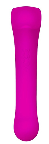 Розовый клиторальный стимулятор Caldo с функцией вибратора - 19 см. фото 4
