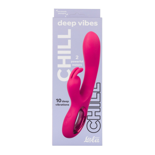 Малиновый вибратор-кролик Chill - 21 см. фото 6