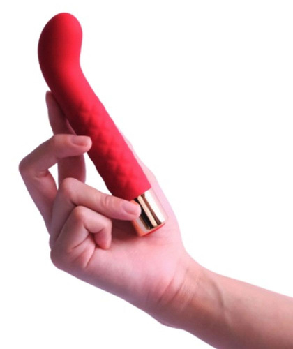 Красный вибратор для G-точки - 14,5 см. фото 3