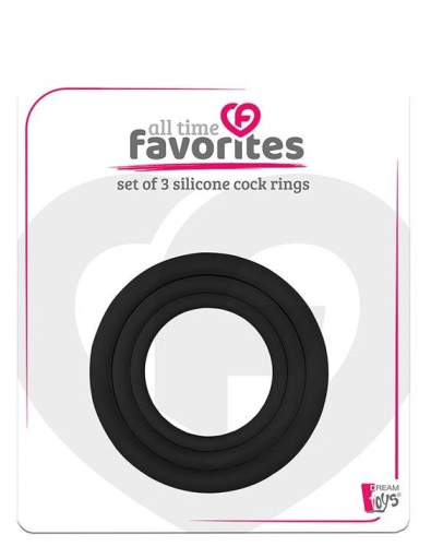 Набор из 3 эрекционных колец SILICONE COCKRINGS фото 2