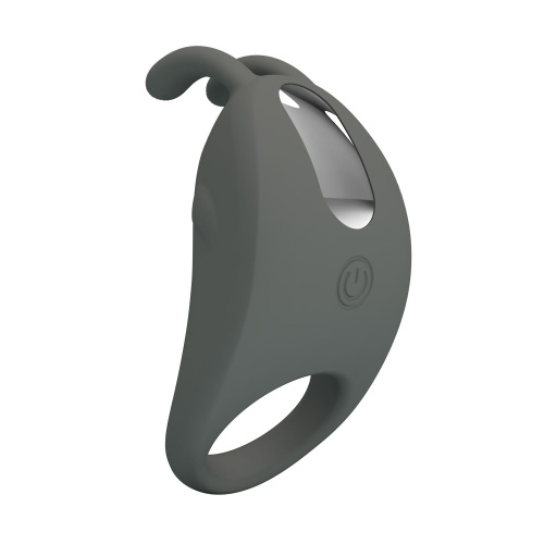 Серое эрекционное кольцо с вибрацией Master Ring фото 2