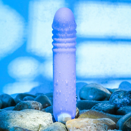 Фиолетовый светящийся G-стимулятор The G-Rave - 15,1 см. фото 6