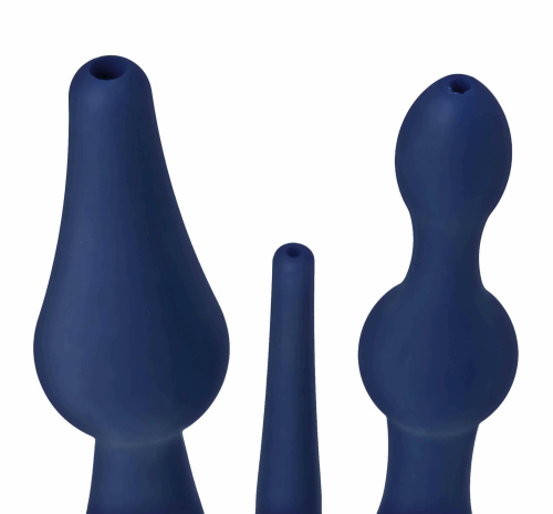 Набор из 3 универсальных насадок для анального душа Universal 3 Piece Silicone Enema Attachment Set фото 2