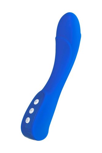 Нереалистичный синий вибратор BLURY - 18,5 см. фото 2