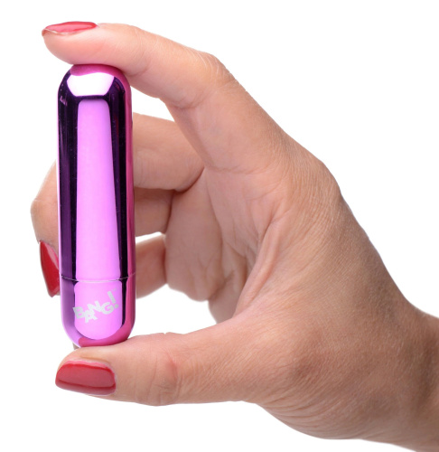 Лиловая вибропуля 10X Rechargeable Vibrating Metallic Bullet фото 4