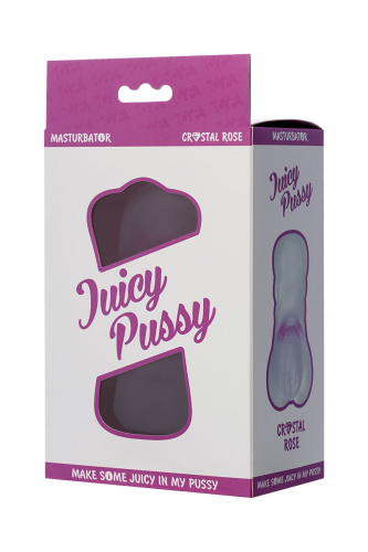 Прозрачный реалистичный мастурбатор Juicy Pussy Crystal Rose фото 7
