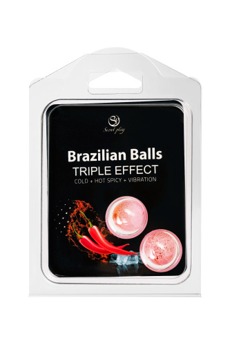 Набор из 2 шариков с массажным маслом Brazilian Balls с тройным эффектом фото 2