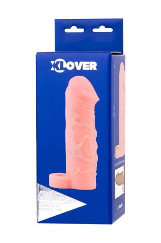 Фаллическая насадка XLOVER INCREASE+ с кольцом для фиксации - 17 см. фото 3