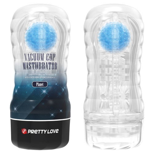 Прозрачный текстурированный мастурбатор Vacuum Cup Masturbator Planet фото 3