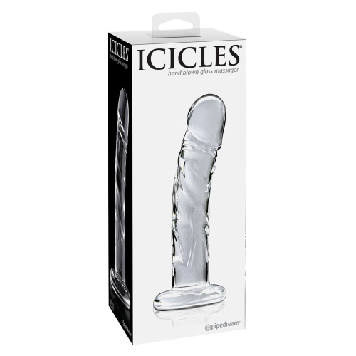 Прозрачный стеклянный фаллоимитатор Icicles №62 - 16,5 см. фото 2