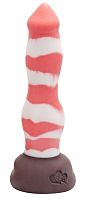 Красно-белый фаллоимитатор  Лис Small  - 21,5 см.