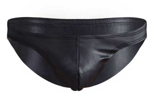 Черные эффектные мужские трусы-слипы Черные эффектные мужские трусы-слипы