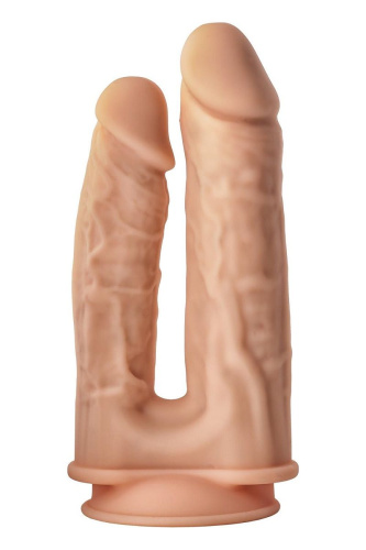 Телесный анально-вагинальный фаллоимитатор Double Penetrator - 19,5 см. фото 3