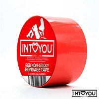 Красный скотч для фиксации Non-Sticky Bondage Tape - 15 м.