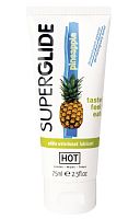 Гель-смазка на водной основе Superglide с ароматом ананаса - 75 мл.
