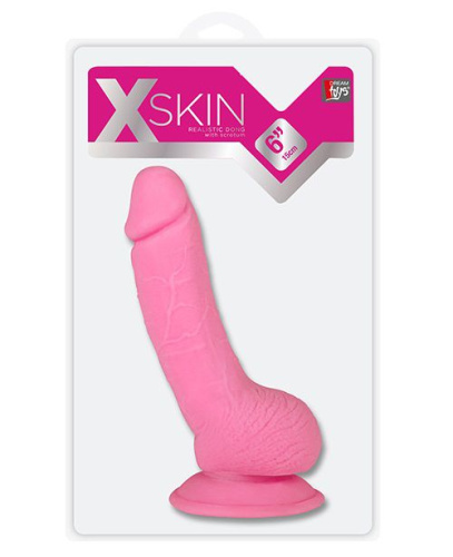 Розовый фаллоимитатор XSKIN 6 TPR DONG PINK - 15 см. фото 2 Розовый фаллоимитатор XSKIN 6 TPR DONG PINK - 15 см. фото 2