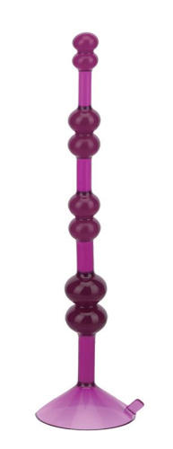 Фиолетовая анальная цепочка на присоске LOVE THROB PURPLE - 17,8 см. фото 2