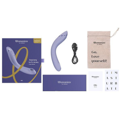 Сиреневый стимулятор G-точки Womanizer OG c технологией Pleasure Air и вибрацией - 17,7 см. фото 4